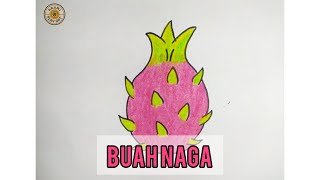 BUAH NAGA/DRAGONFRUIT - GAMPANG BANGET ‼️ Begini Caranya Menggambar Buah Naga/Dragonfruit