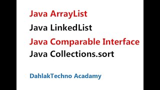 Java ArrayList Java LinkedList Comparable Interface Collections sort