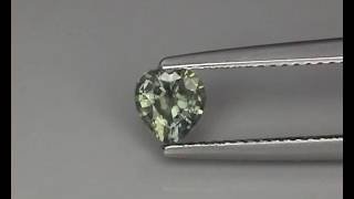 0.61 ct. heart green sapphire unheated 18