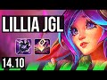 LILLIA vs FIDDLESTICKS (JGL) | 10/0/12, 71% winrate, Legendary | EUW Master | 14.10