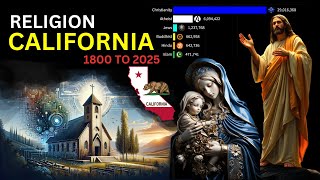 Religion in California: Christianity, Atheism, Islam, Jewish Hinduism \u0026 More (1800-2025)