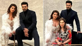 Priyanka Chopra with Ram Charan and His wife During South Asian Oscars Celebration 😍🔥