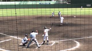 2011.07.23 福岡工業高 - 九州国際大付高 1回表 (3番三好HR)