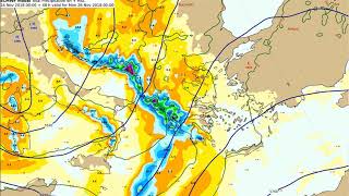 Υετός από Κυριακή (25/11/2018) 18:00 UTC έως και Τρίτη (27/11/2018) 00:00 UTC