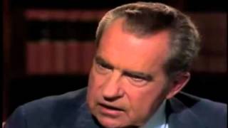 David Frost confronts Richard Nixon on Watergate scandal