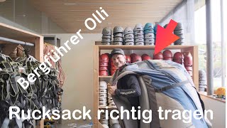 Tipps vom Bergführer zum Rucksack tragen