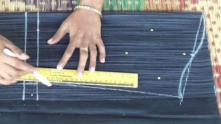 Three Fourth sleeve cutting and stitching methods in Tamil