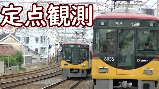 【定点観測】高速通過！京阪電車 森小路駅 朝ラッシュ時間帯