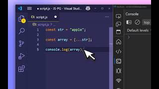 🔥 JavaScript Spread Operator Trick – Convert Strings to Arrays Instantly! #String #Array #javascript