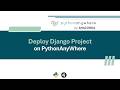 Deploy Django Project on Python AnyWhere