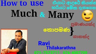 මෙච්චර කාලයක් Much \u0026 Many භාවිතා කරේ හරියට? ඔන්න බලන්න.