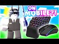 I Used KEYBOARD and a MOUSE on Mobile?!? (Roblox Bedwars)