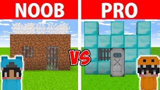 Minecraft NOOB vs PRO | SAFEST SECURITY PRISON BUILD CHALLENGE