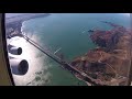 United 747 Farewell SFO Departure with Golden Gate Bridge Flyby