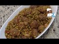 Peas with meatball || Petits pois aux boulettes de viande