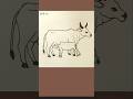 Outline Cow drawing easy method. #drawing #art #shorts #ytshorts