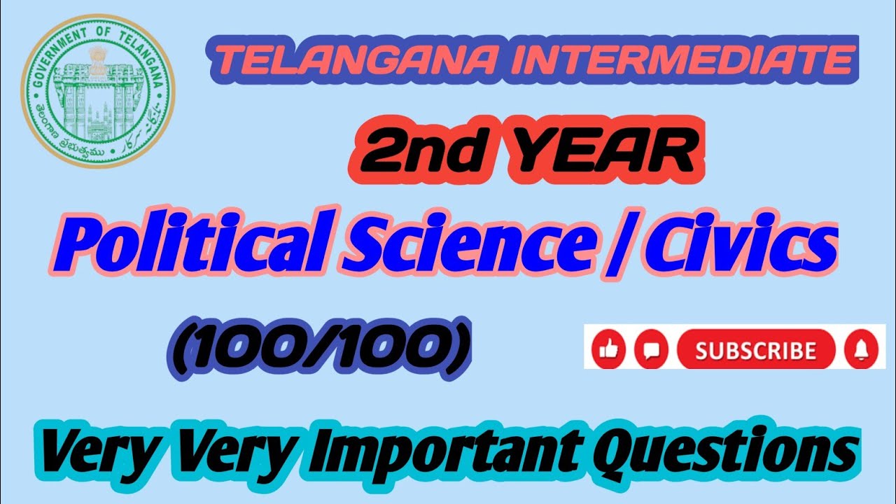Inter 2nd Year Civics Important Questions 2025 Youtube