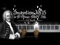 ✔️J.S.Bach ~ Invention No.15 in B Minor, BWV 786              ♪visualisation, Synthesia tutorial ♪