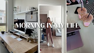 MORNING IN MY LIFE: productive habits, coffee shop work days + grwm