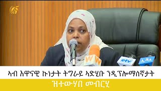 ኣብ እዋናዊ ኩነታት ትግራይ ኣድሂቡ ንዲፕሎማሰኛታት ዝተውሃበ መብርሂ