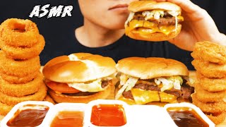 ASMR  Mukbang Jack in the Box Burgers, Jumbo CheeseBurger, Quad Bonus, No Talking | COC ASMR