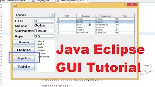 Java Eclipse GUI Tutorial 11 # How to Update / Edit a data in SQLite Database in Java