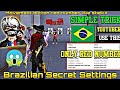 No recoil Secret settings⚙️ | Brazilian settings never revealed 😱 |freefire headshot settings 🎯