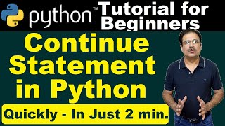 Python program using continue statement | Free python full course #bintuharwani #continue #python3