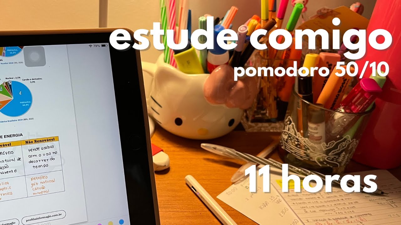 Study With Me 11 Hours Pomodoro 50 10 Youtube