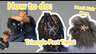 ♡ TnC -100 ♡ How to - Part Triangles for Beginners - Men's Hairstyles