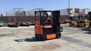 TOYOTA 5000LB 7FBCHU25 4 WHEEL ELECTRIC FORKLIFT----CALL OTAY MESA SALES----619-671-1020