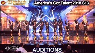 Junior New System JNS FILIPINO High Heels Dance Group America's Got Talent 2018 Auditions S13E01