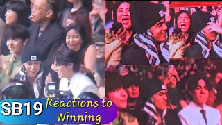 SB19 JOSH, STELL \u0026 JUSTIN REACTIONS TO WINNING AT 10TH WISH MUSIC AWARDS