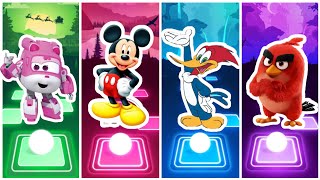 Super Wings 🆚 Mickey Mouse 🆚 Woody Woodpecker 🆚 Angry Bird 💥 TILES HOP EDM