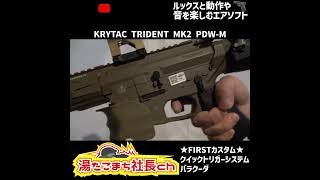 【KRYTAC TRIDENT MK2 PDW-M FIRSTカスタム】屋内シューティングレンジ 実射【湯たこまち社長】【ゴリラ部隊群】#Shorts