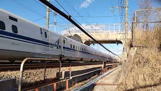 超高速300Km/h N700Aのぞみ新幹線上り下り  JR山陽新幹線  2023年1月5日