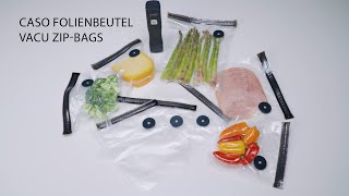 CASO Vacu ZIP-Bags - Wiederverwendbare Zip-Beutel zum Vakuumieren