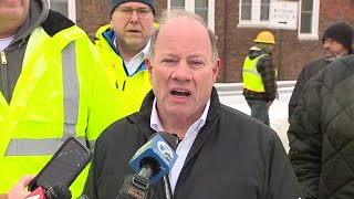 Mayor Mike Duggan speaks after water main break in Southwest Detroit