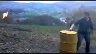 Fuel barrel exploding !
