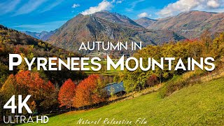 Autumn Pyrenees Mountains 4K UHD - Enchanting Autumn, Scenic Relaxation Film With Calming Music