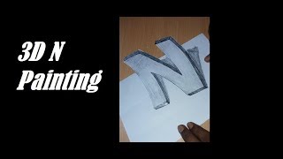 How to Draw 3D Letter N - Trick Art Drawing - Drawing with Pencil ||TAQNIA