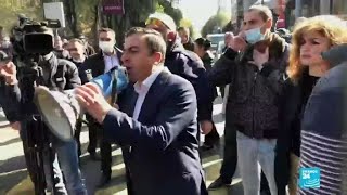 Continúan protestas en Ereván, Armenia, por acuerdo de paz con Azerbaiyán