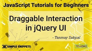 Draggable Interaction in JQuery UI 2019
