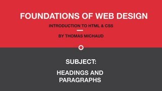Ch02 - 01: HTML: Headings and Paragraph Elements