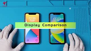 Iphone 11 comparison between original LCD vs FLYCDI LCD