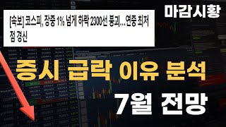 마감시황) 증시 급락 이유 분석 / 7월 전망