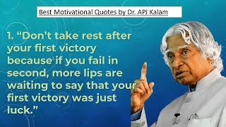 Seven Motivational Quotes which changed my Life forever  - ✅   by Dr APJ Abul Kalam #motivational
