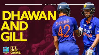 119-Run Opening Stand | Shikhar Dhawan and Shubman Gill Batting Partnership | West Indies v India