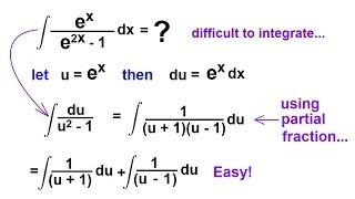 Calculus: Integration - Partial Fractions (16 of 16) Example 8: Substitution for u=e^x