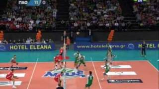 olympiakos vs pao 3-2 2009 volleyball cup final